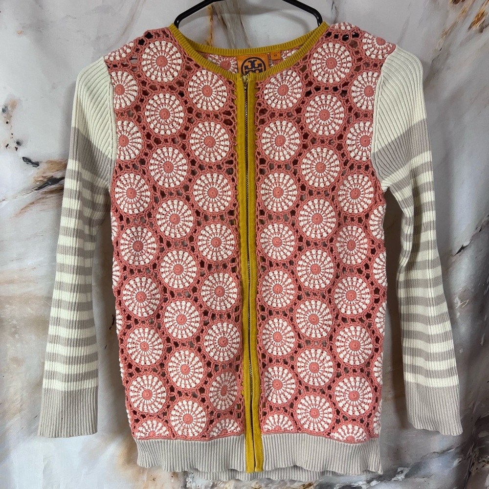 Tory Burch crochet cardigan Sweater XS